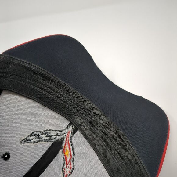 Corvette Fitted Hat Black One Size Lightweight Embroidered 6 Panel GM Official - Picture 7 of 9